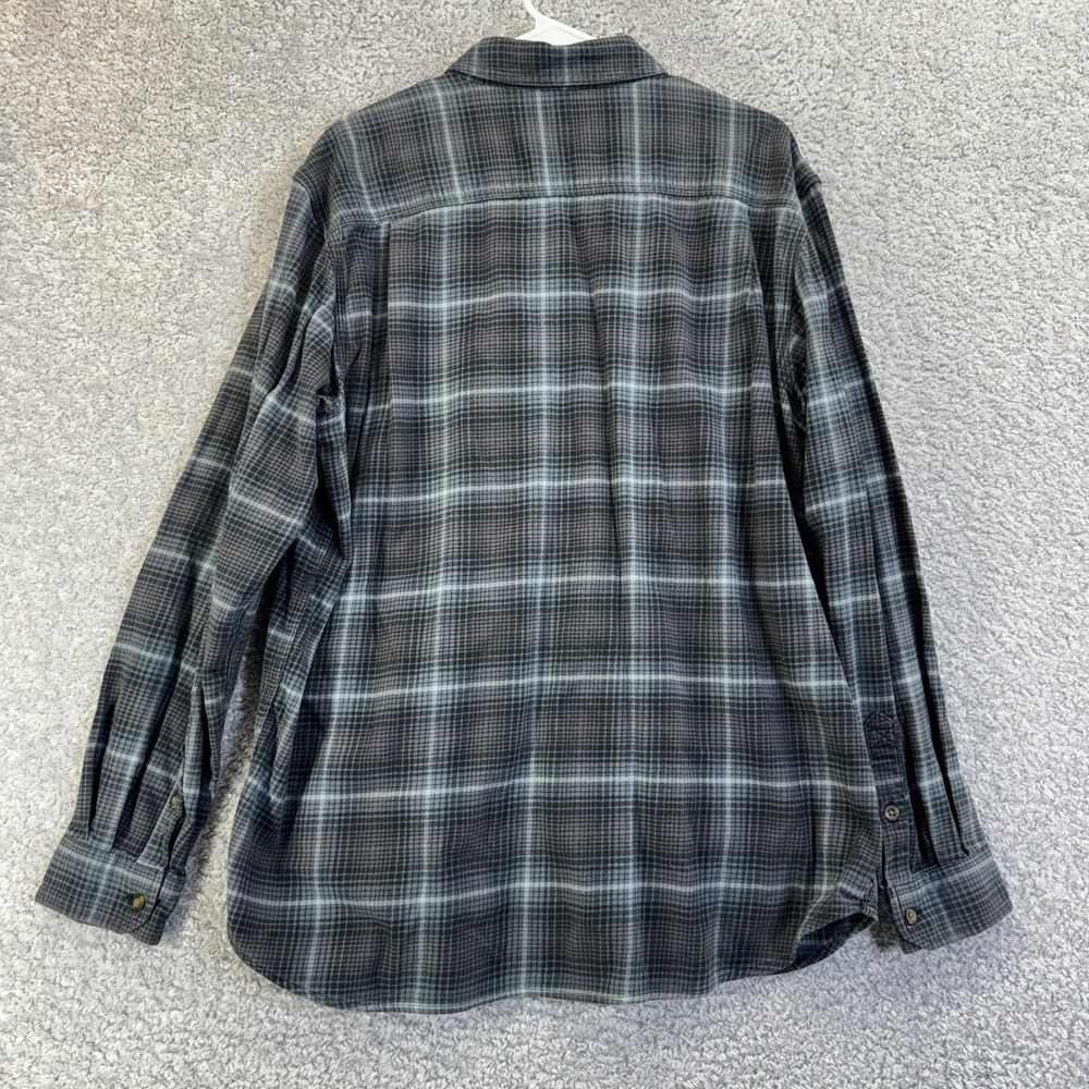 Carhartt Shirt Mens XL Gray Plaid Flannel Button Down‎ Relaxed Fit Work Outdoor - Picture 3 of 7